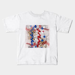 Baseball USA leopard Kids T-Shirt